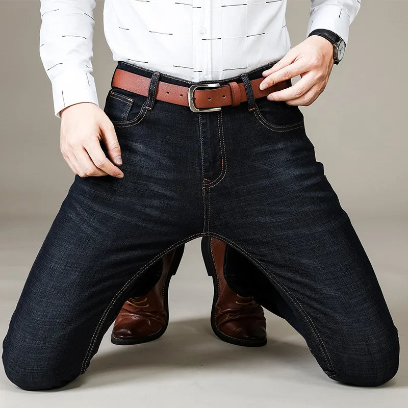 Autumn Classic Fitted Stretch Denim Jeans