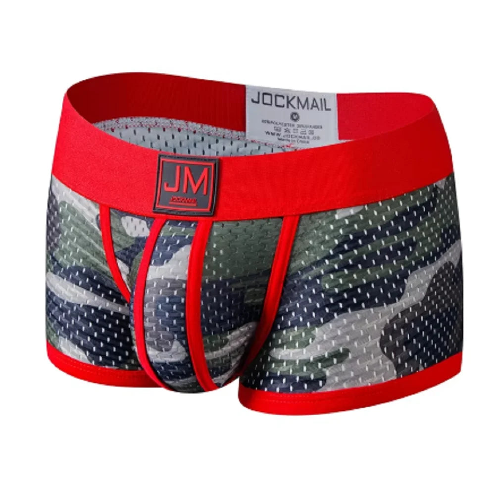 Mesh Camouflage Boxer Briefs for Men