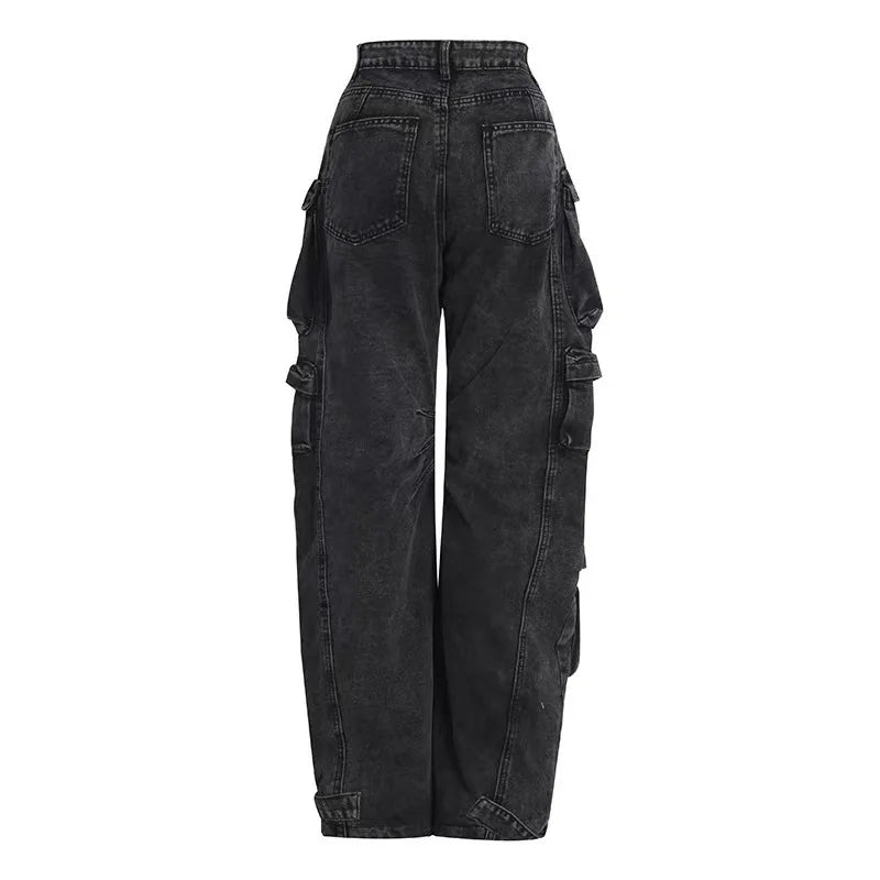 Trendy Women's Streetwear Cargo Jeans