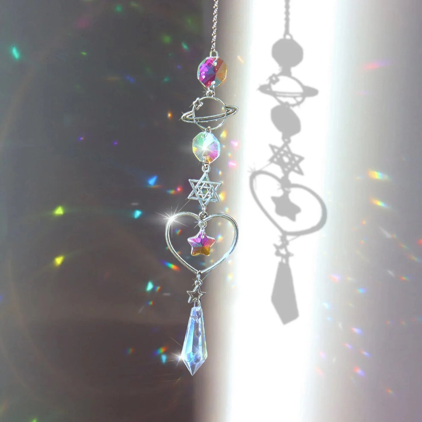 Crystal Wind Chime Rainbow Maker Sun Catcher Dream Catcher Pendant