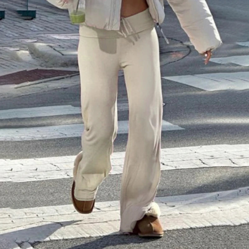 Aesthetic Basic Drawstring Pants – Effortless Vintage Street Style