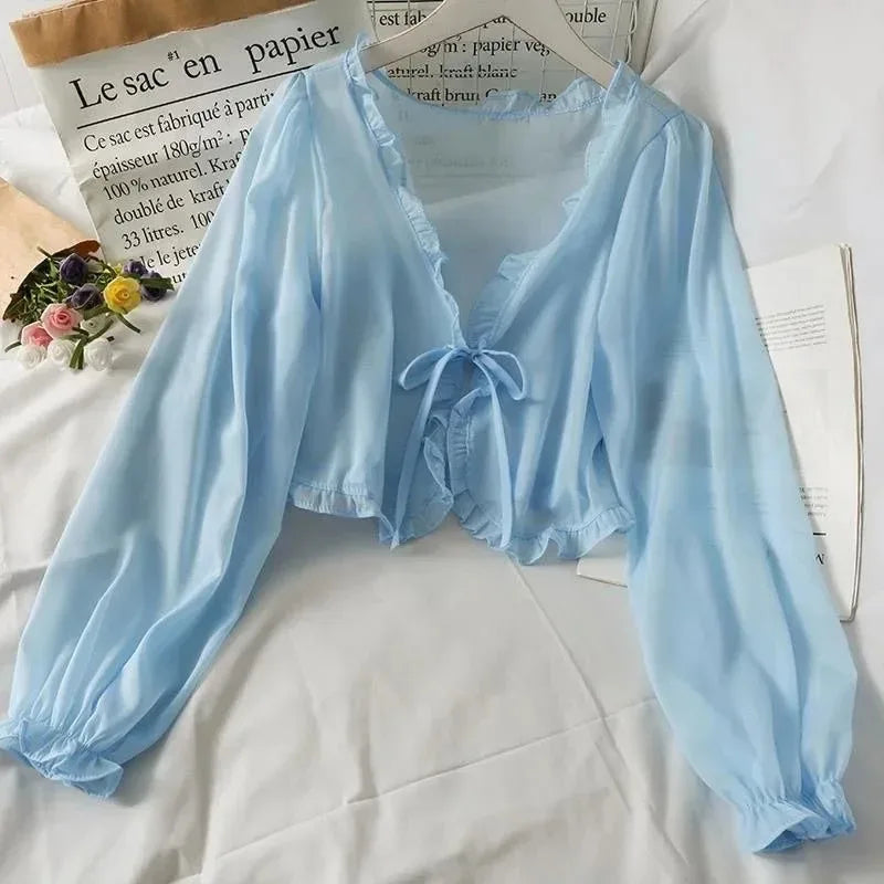 Lace Bow Summer Sun Protection Cardigan