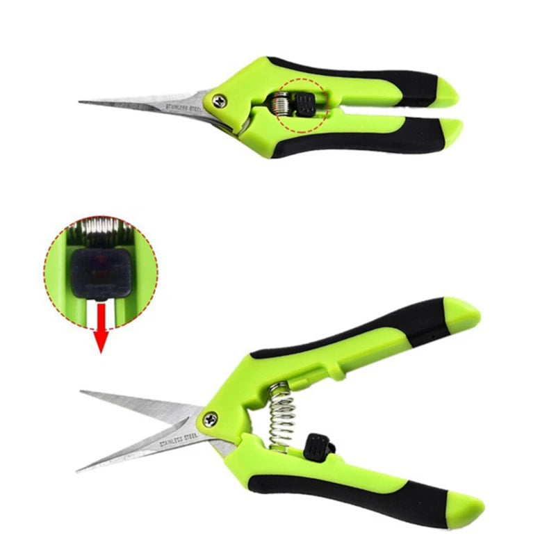 Garden Pruning Shears Stainless Steel Plants Fruit Grape Picking Scissors