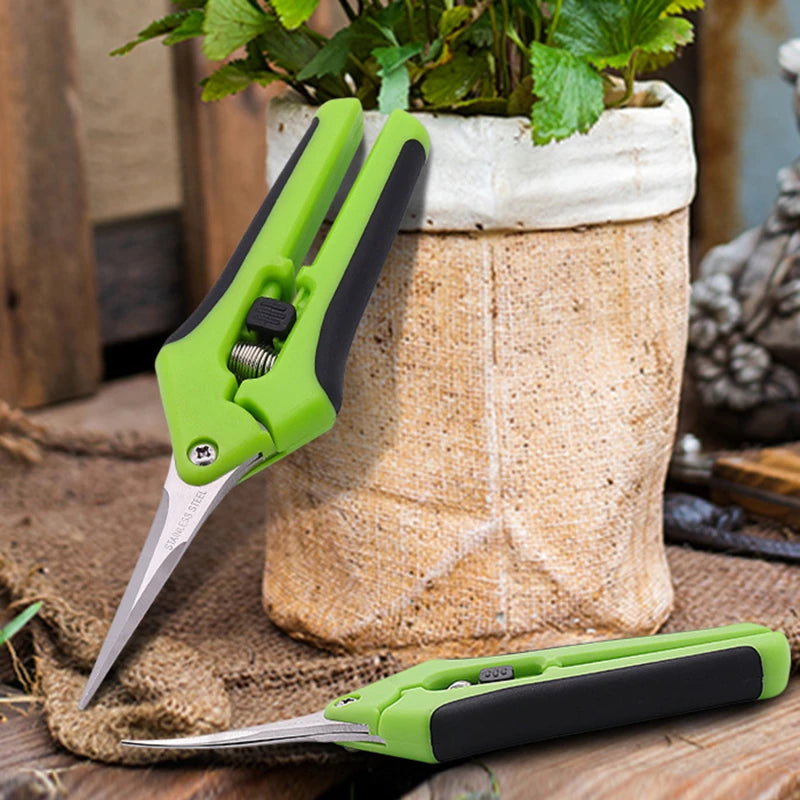 Garden Pruning Shears Stainless Steel Plants Fruit Grape Picking Scissors