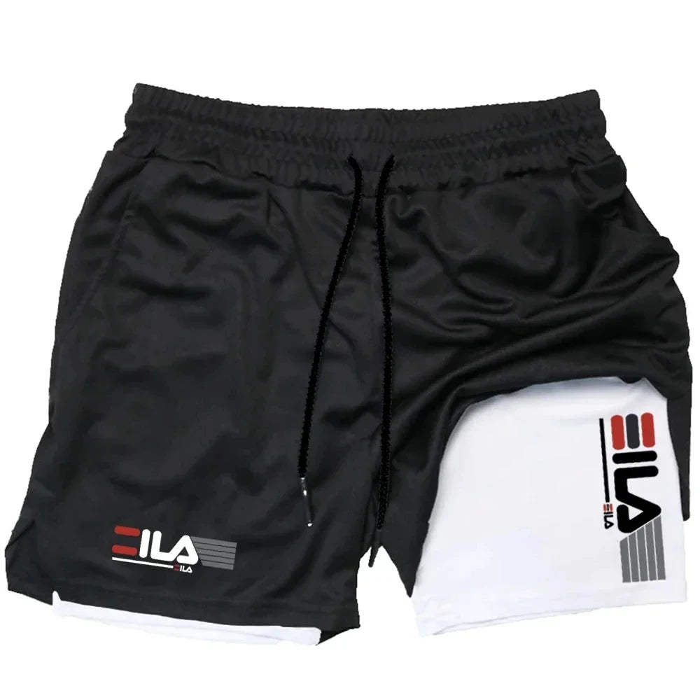 Men's Two-in-One Quick Dry Sports Shorts