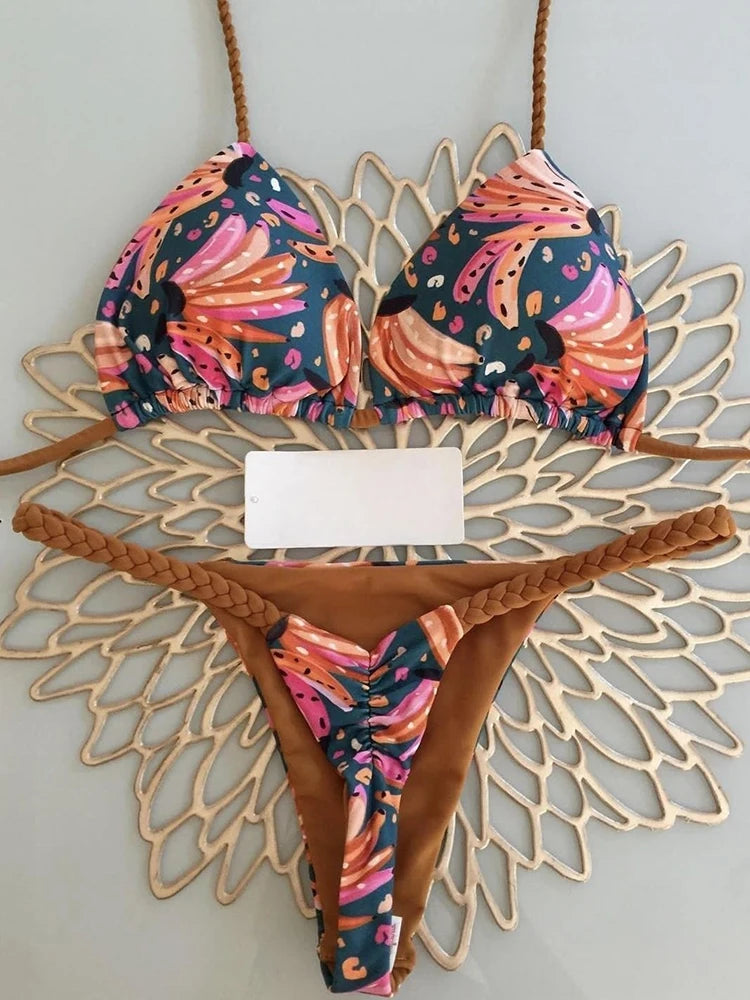 Bikini High Waist Swimsuit – Sexy Zebra Print Brazilian Bikini Set