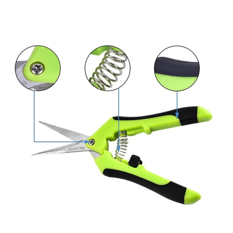 Garden Pruning Shears Stainless Steel Plants Fruit Grape Picking Scissors