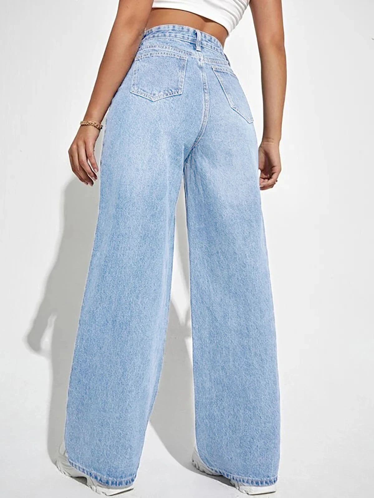 European & American Loose Wide Leg Jeans