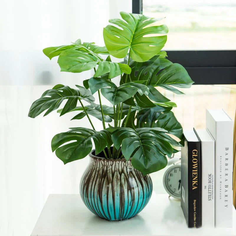 43cm 12 Forks Artificial Munster Tree Green Fake Plants