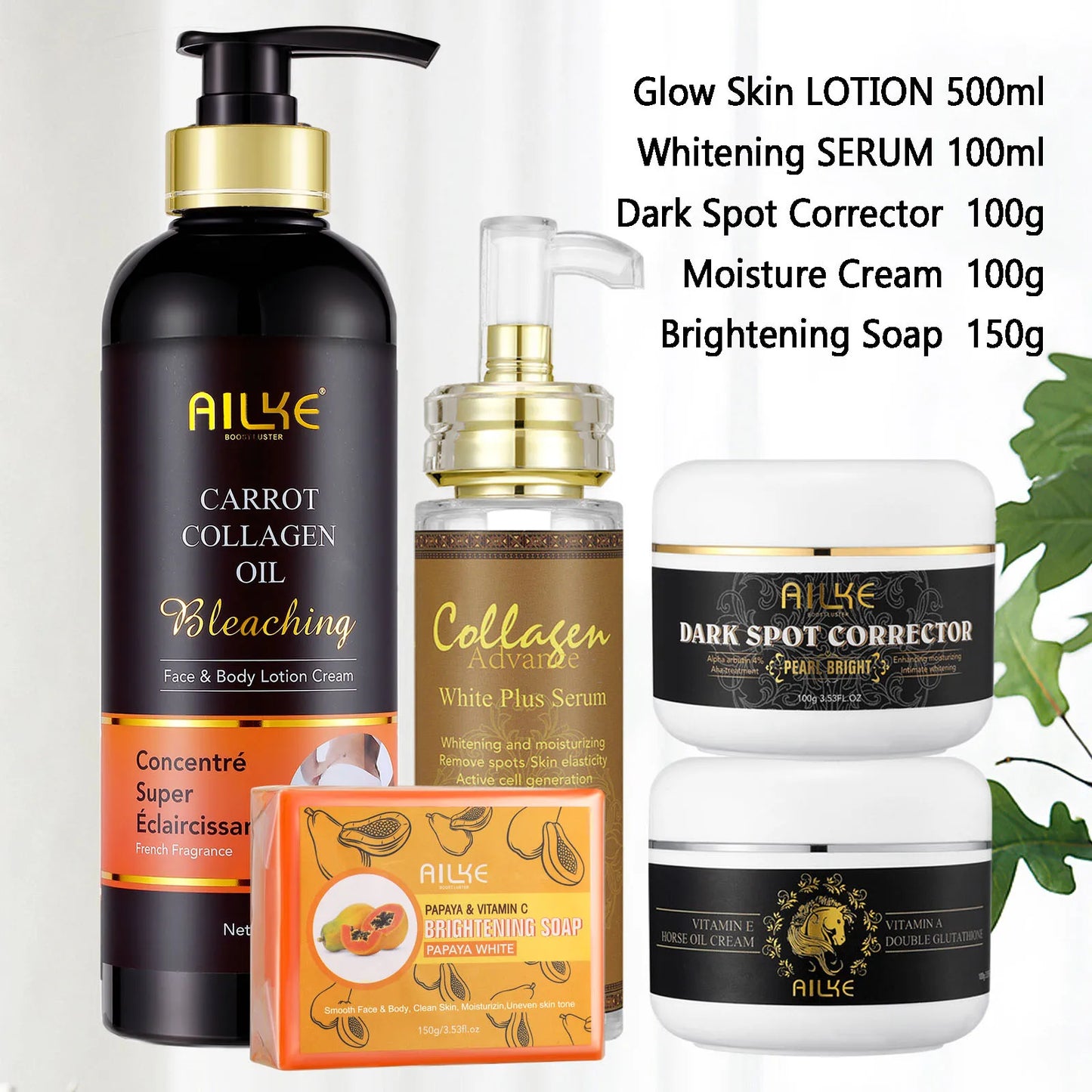 5 In 1 Moisturizing, Whitening, Collagen Skin Care Kit