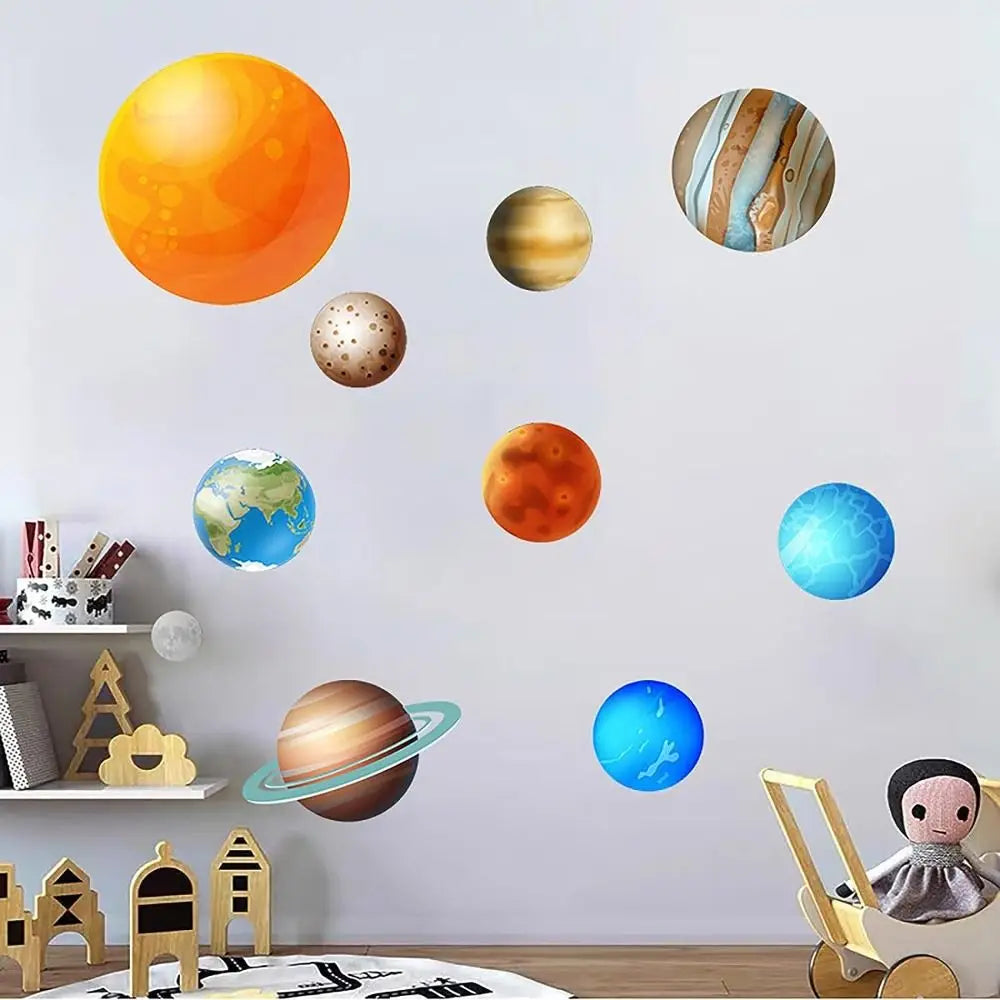 Luminous Stars Wall Stickers DIY PVC Glow in The Dark Planet