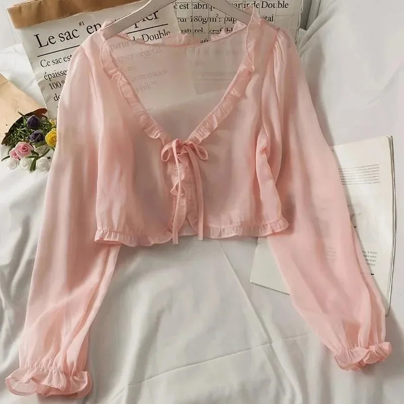 Lace Bow Summer Sun Protection Cardigan