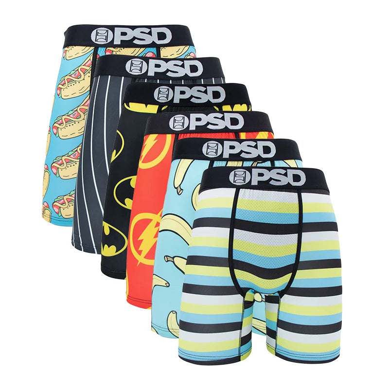 6Pcs Fashion Print Boxer Shorts for Men