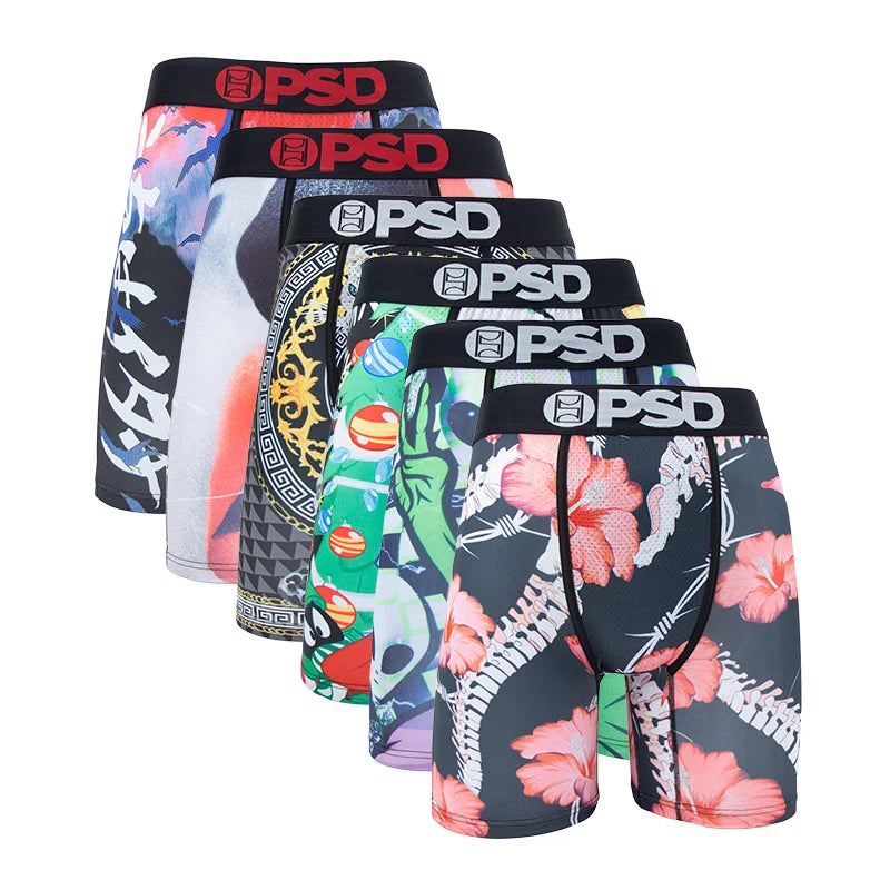 6Pcs Fashion Print Boxer Shorts for Men