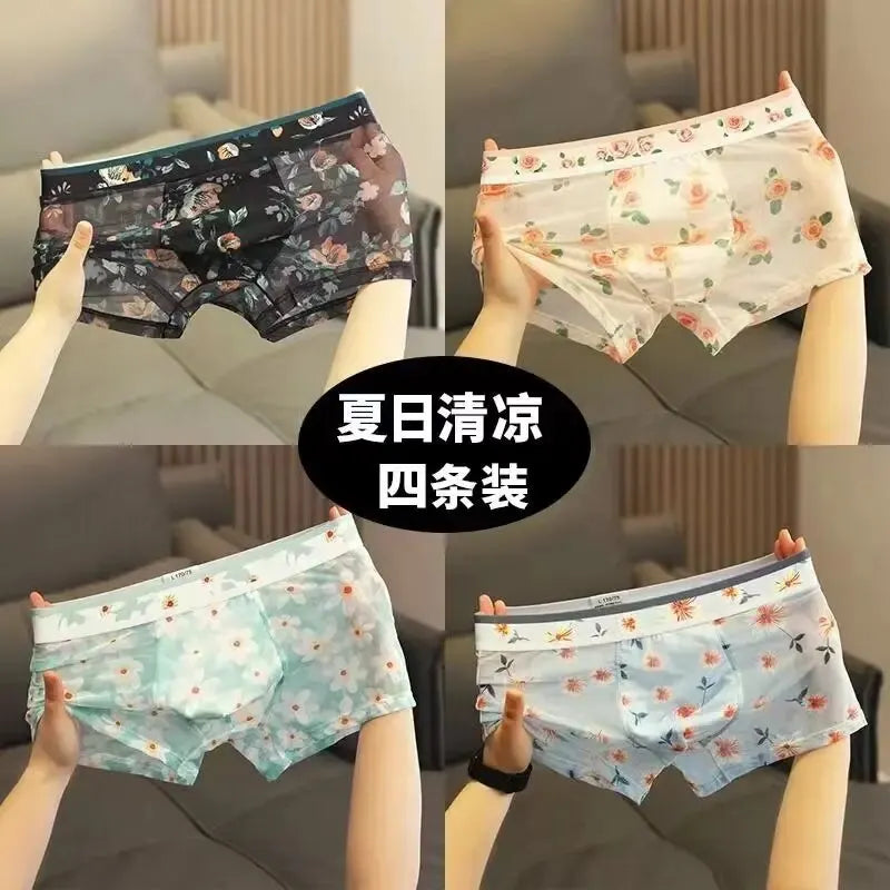 Sexy Mesh See-Through Boxer Shorts