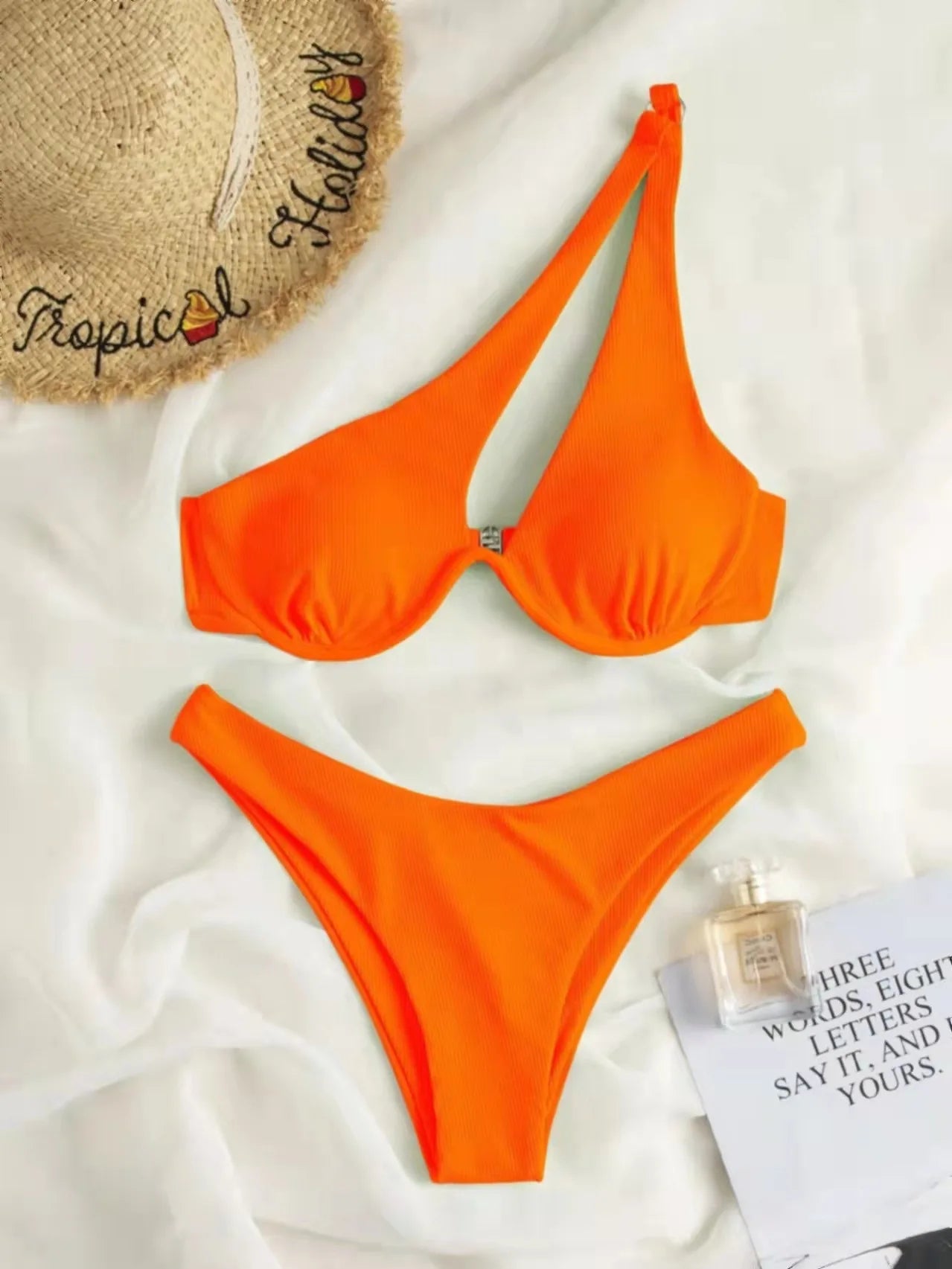 Luxury Two-Piece Solid Patchwork Bikini Set