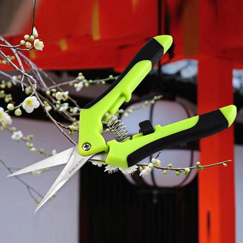 Garden Pruning Shears Stainless Steel Plants Fruit Grape Picking Scissors