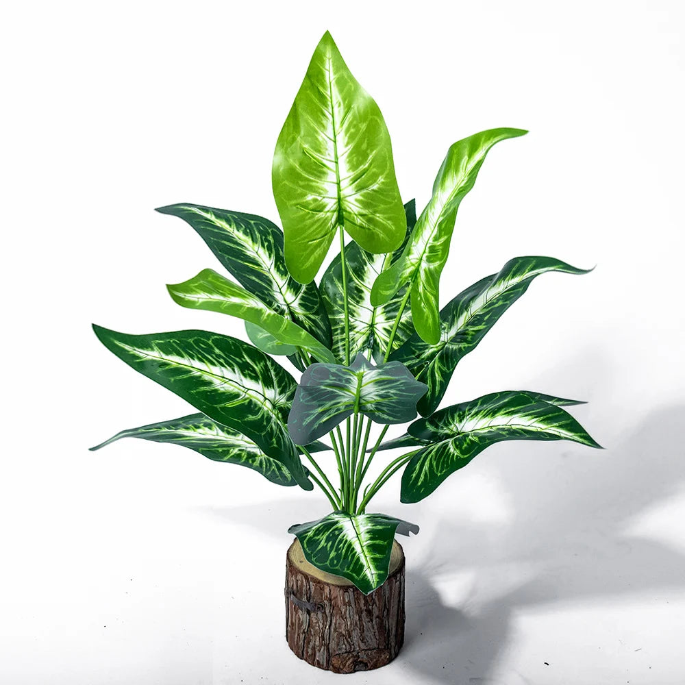 43cm 12 Forks Artificial Munster Tree Green Fake Plants