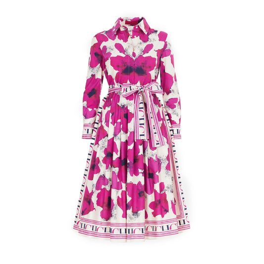 Women's Long sleeved Flower Print Party Dress