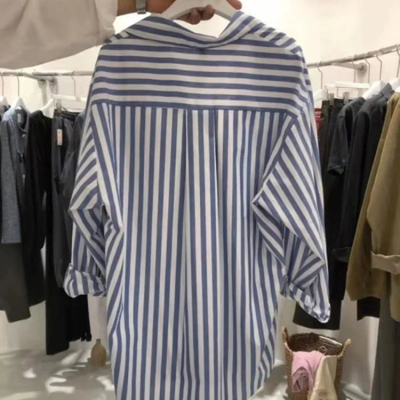 South Korea Dongdaemun Striped Shirt