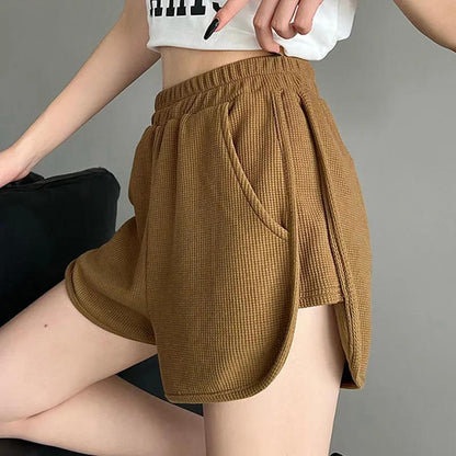Waffle Sweatpants Shorts For Women