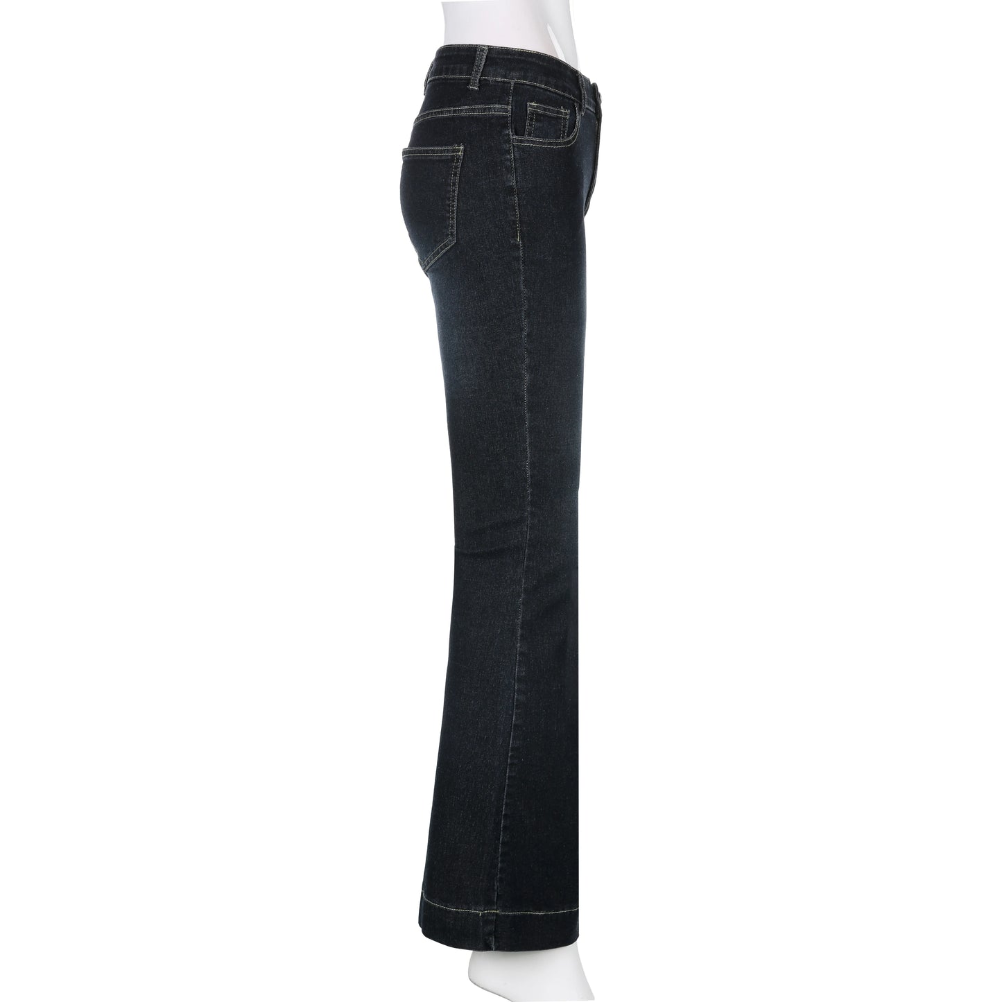 Vintage Flare Jeans – Low Rise High Street Aesthetic Denim Trousers
