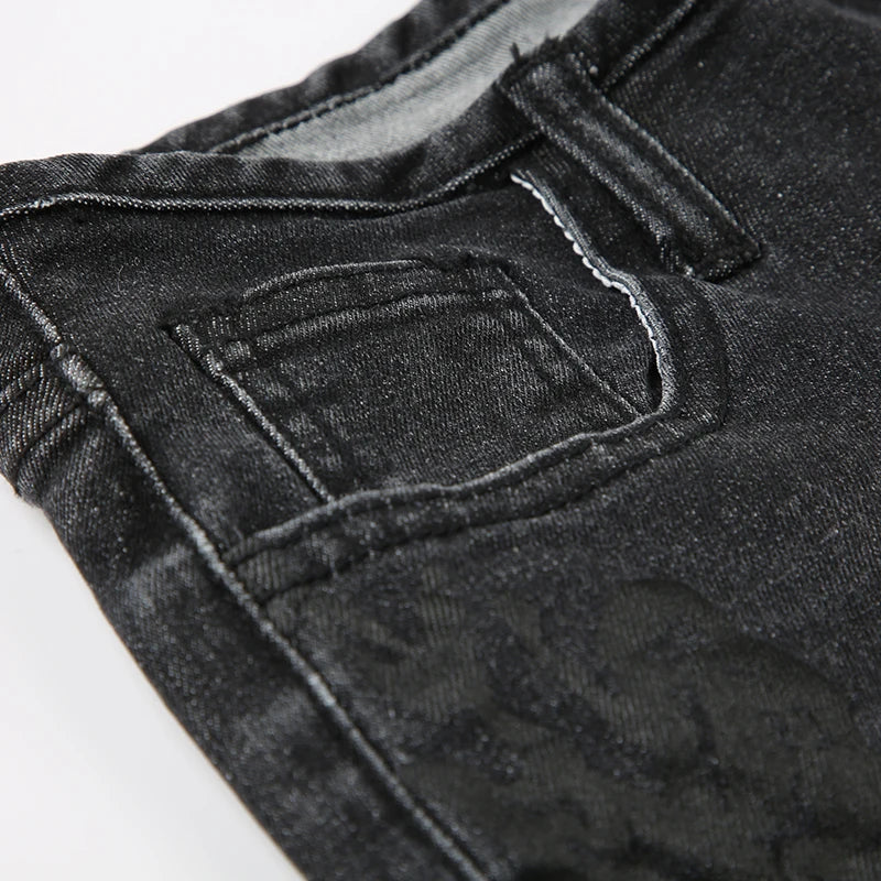 Streetwear Low Rise Flare Jeans for Women