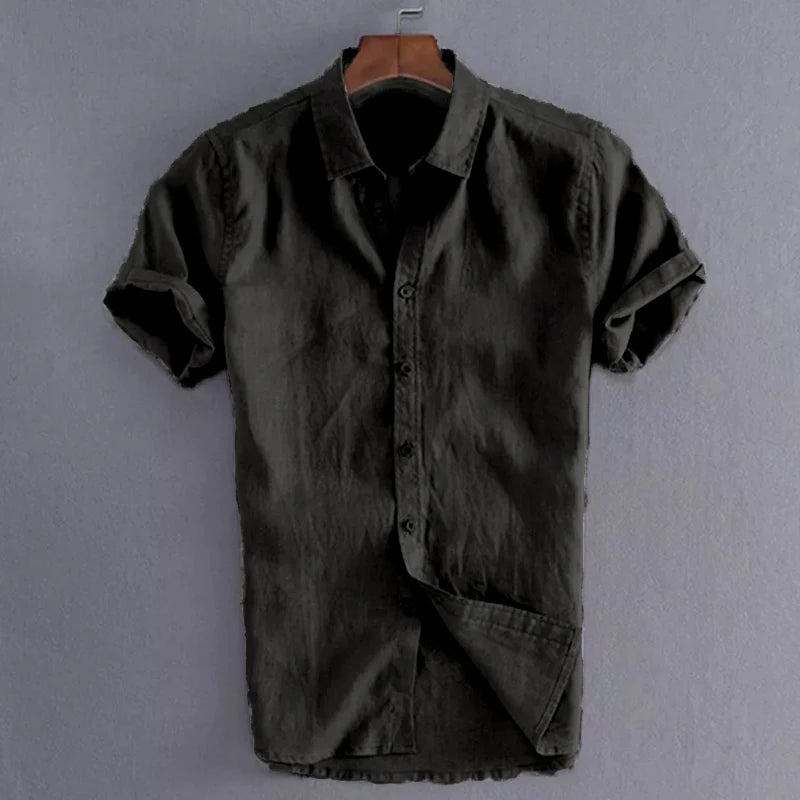 Casual Short Sleeve Lapel Vacation Shirt