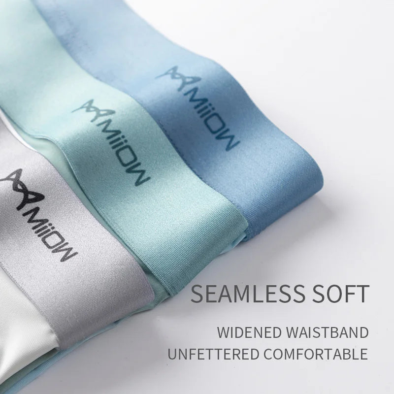 3Pcs Ice Silk Antibacterial Boxer Shorts for Men