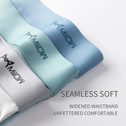 3Pcs Ice Silk Antibacterial Boxer Shorts for Men