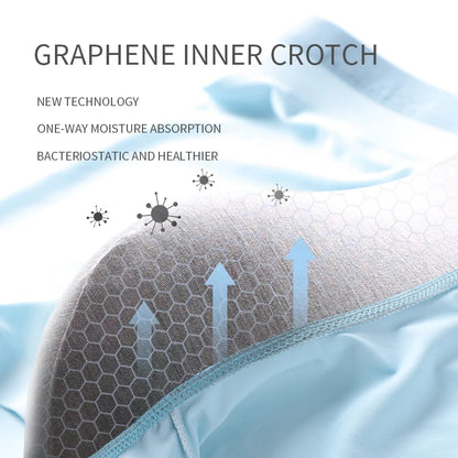 3Pcs Ice Silk Antibacterial Boxer Shorts for Men
