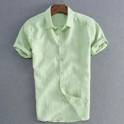 Casual Short Sleeve Lapel Vacation Shirt