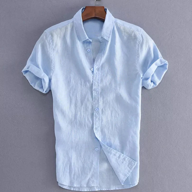Casual Short Sleeve Lapel Vacation Shirt
