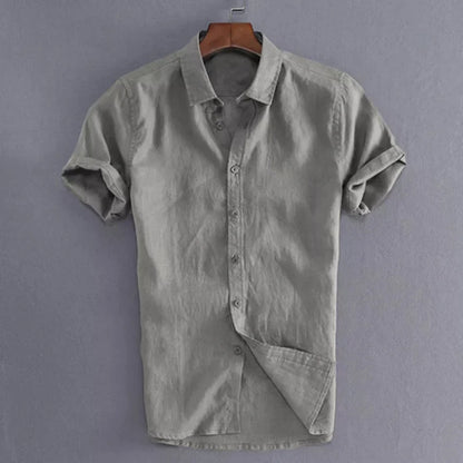 Casual Short Sleeve Lapel Vacation Shirt