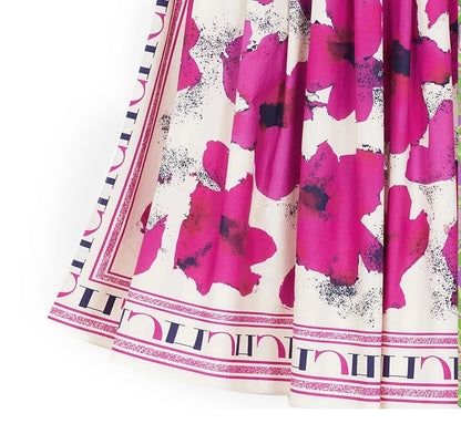 Women's Long sleeved Flower Print Party Dress