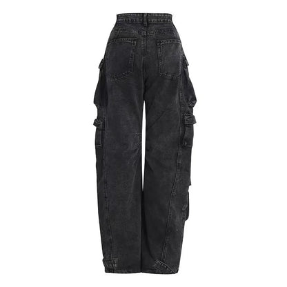 Trendy Women's Streetwear Cargo Jeans
