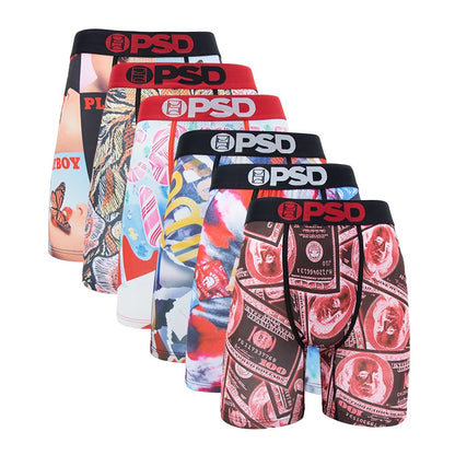 6Pcs Fashion Print Boxer Shorts for Men
