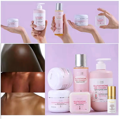 Vitamin C, Glutathione, Deep Moisturizing, Brightening Skin Care Set