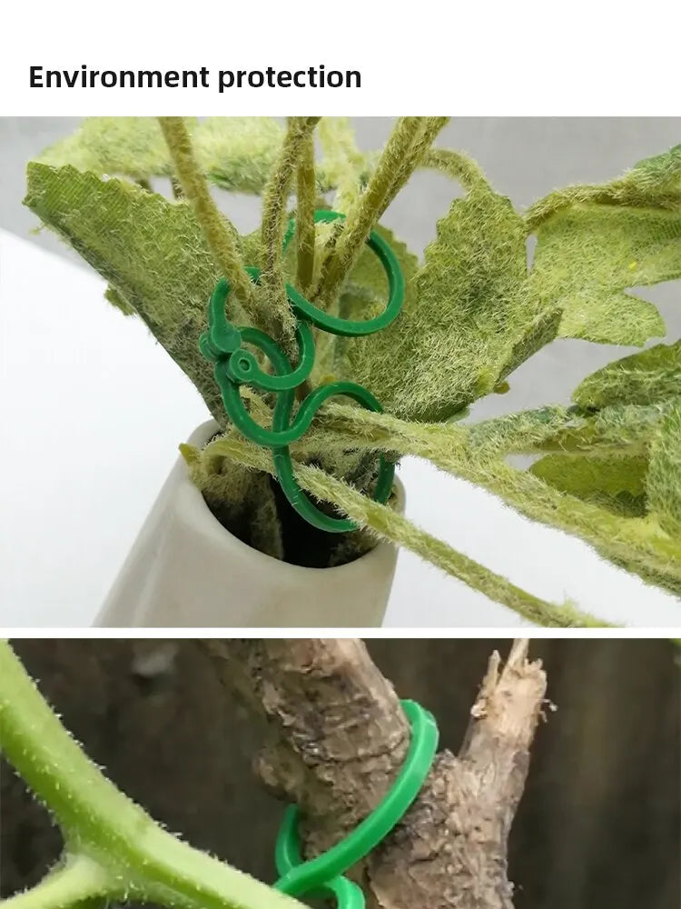 50Pcs 8 Word Buckle Vine Tying Clips Ring