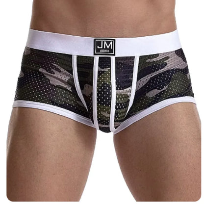 Mesh Camouflage Boxer Briefs for Men