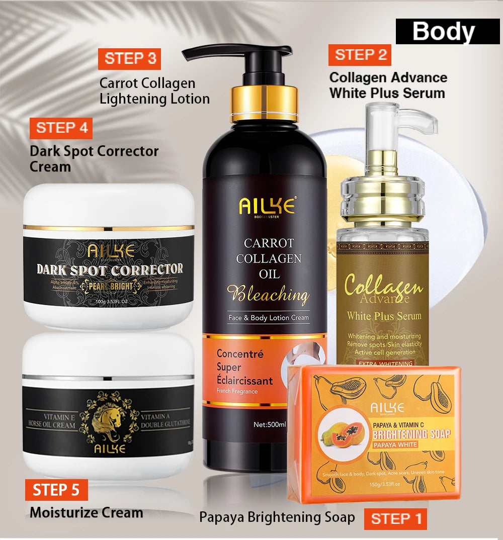 Collagen Skin Care Range, Clean Stains, Moisturizing, Whitening Skin Tone