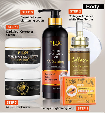 Collagen Skin Care Range, Clean Stains, Moisturizing, Whitening Skin Tone