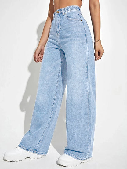 European & American Loose Wide Leg Jeans