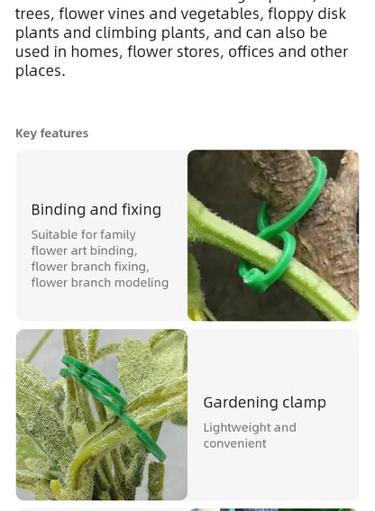 50Pcs 8 Word Buckle Vine Tying Clips Ring