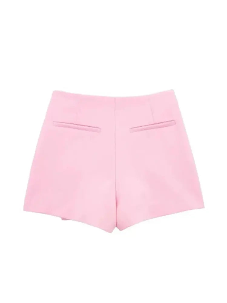 Asymmetric High Waist Vintage Skirt Shorts