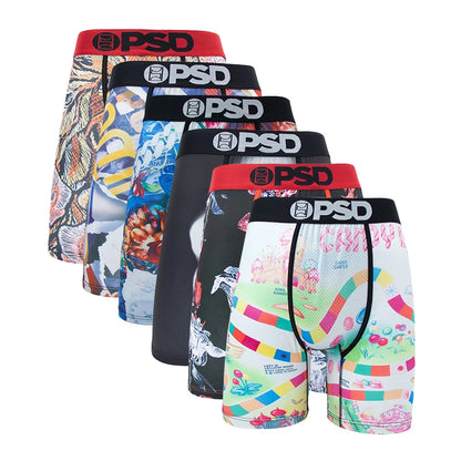 6Pcs Fashion Print Boxer Shorts for Men