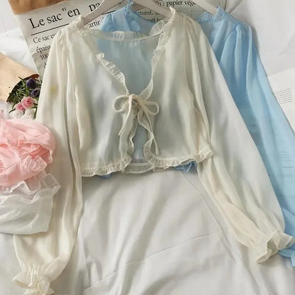 Lace Bow Summer Sun Protection Cardigan