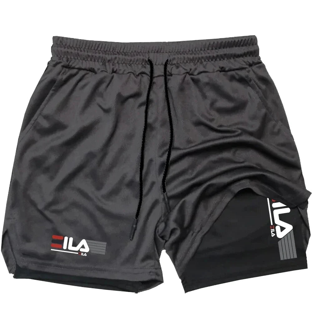 Men's Two-in-One Quick Dry Sports Shorts