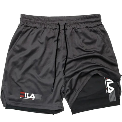 Men's Two-in-One Quick Dry Sports Shorts