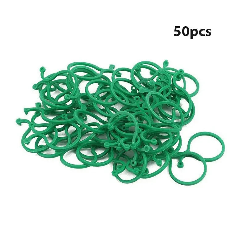 50Pcs 8 Word Buckle Vine Tying Clips Ring